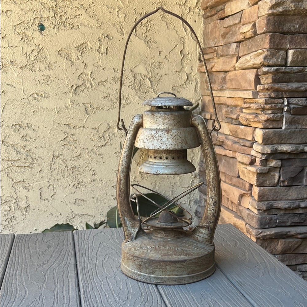 Vintage Metal Lantern Rare No. 2 Rich-Con Air Pilot. Missing Glass